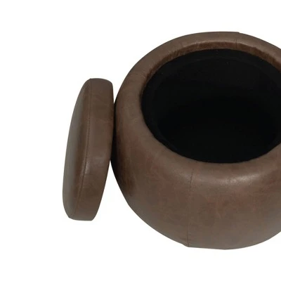 eLuxury Leatherette Swivel Storage Ottoman 4 eLuxury Leatherette Swivel Storage Ottoman - Image 2