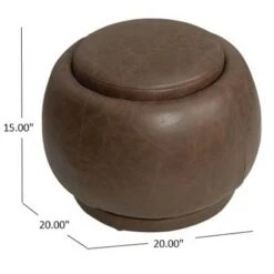 eLuxury Leatherette Swivel Storage Ottoman 9 eLuxury Leatherette Swivel Storage Ottoman -Ottomans Official Shop unnamed file 10002