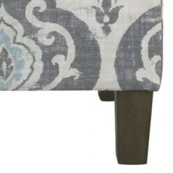 Wooden Hidden Storage Ottoman with Patterned Fabric Upholstery Gray/Blue - Benzara 7 Wooden Hidden Storage Ottoman with Patterned Fabric Upholstery Gray/Blue - Benzara -Ottomans Official Shop unnamed file 10007
