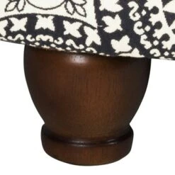 Medallion Pattern Fabric Upholstered Storage Ottoman with Wooden Bun Feet Cream/Black - Benzara 7 Medallion Pattern Fabric Upholstered Storage Ottoman with Wooden Bun Feet Cream/Black - Benzara -Ottomans Official Shop unnamed file 10037