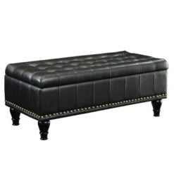 OSP Home Furnishings Caldwell Storage Ottoman Bonded Leather - INSPIRED by Bassett -Ottomans Official Shop unnamed file 10074