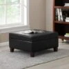 Bert Square Faux Leather Storage Ottoman Black - Dorel Living -Ottomans Official Shop unnamed file 10075