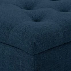 Boston Tufted Fabric Storage Ottoman Navy Blue - CorLiving -Ottomans Official Shop unnamed file 10083