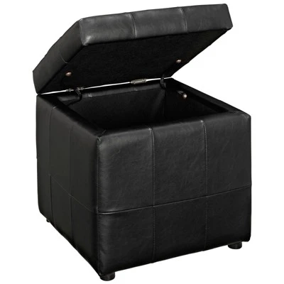 Volt Storage Upholstered Vinyl Ottoman - Modway 5 Volt Storage Upholstered Vinyl Ottoman - Modway - Image 3