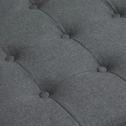 HOMCOM Fabric Tufted Storage Ottoman with Flip Top Seat Lid, Metal Hinge and Stable Rubberwood Frame for Living Room, Entryway, or Bedroom, Grey 10 HOMCOM Fabric Tufted Storage Ottoman with Flip Top Seat Lid, Metal Hinge and Stable Rubberwood Frame for Living Room, Entryway, or Bedroom, Grey -Ottomans Official Shop unnamed file 10174