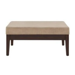Mclaren Espresso Finish Linen Square Storage Ottoman - Inspire Q Dark Gray -Ottomans Official Shop unnamed file 10181