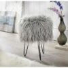Patrice Faux Fur Stool - Buylateral Gray -Ottomans Official Shop unnamed file 10230