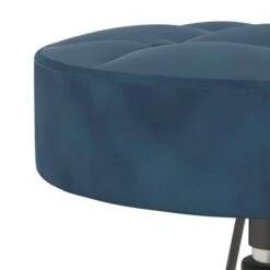 24.5" Nora Tufted Backless Adjustable Metal Vanity and Office Stool with Casters - Hillsdale Furniture Blue -Ottomans Official Shop unnamed file 10252