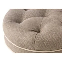 18" Sophia Tufted Backless Wood Vanity Stool - Hillsdale Furniture Linen Gray