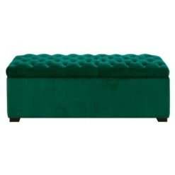 Carson Tufted Storage Ottoman - Picket House Furnishings Deep Emerald -Ottomans Official Shop unnamed file 1028