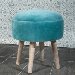 Mila Backless Vanity Ottoman Stool Teal - Hillsdale Furniture 11 Mila Backless Vanity Ottoman Stool Teal - Hillsdale Furniture -Ottomans Official Shop unnamed file 10283