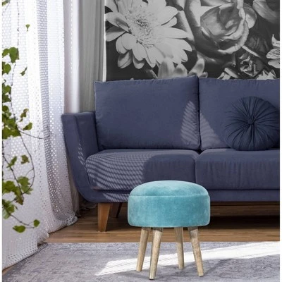 Mila Backless Vanity Ottoman Stool Teal - Hillsdale Furniture 7 Mila Backless Vanity Ottoman Stool Teal - Hillsdale Furniture - Image 5