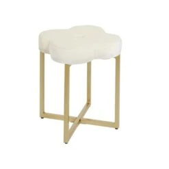 Quatrefoil Vanity Seat - Silverwood Gray Velvet 8 Quatrefoil Vanity Seat - Silverwood Gray Velvet -Ottomans Official Shop unnamed file 10288