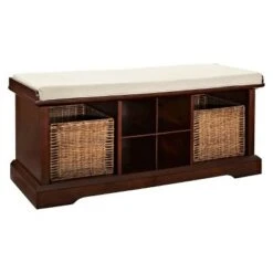 Brennan Entryway Bench - Crosley Mahogany