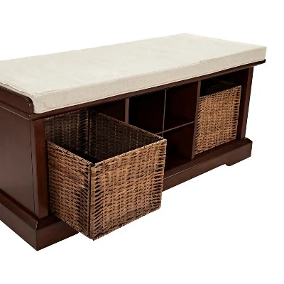 Brennan Entryway Bench - Crosley Mahogany 4 Brennan Entryway Bench - Crosley Mahogany - Image 2