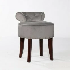 22.5" Lena Wood and Upholstered Vanity Stool - Hillsdale Furniture Pink -Ottomans Official Shop unnamed file 10303