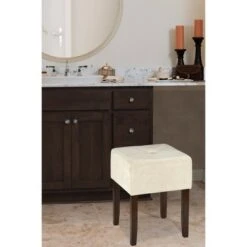 Bellamy Backless 18" Vanity Stool - Brown - Hillsdale Furniture