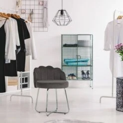 Catalina Metal Vanity Stool Dark Gray - Hillsdale Furniture -Ottomans Official Shop unnamed file 10326