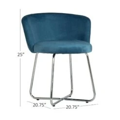 Marisol Metal Vanity Stool Blue - Hillsdale Furniture -Ottomans Official Shop unnamed file 10341