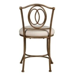 19.5" Emerson Metal Vanity Stool - Hillsdale Furniture Silver -Ottomans Official Shop unnamed file 10348