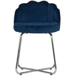 18.25" Catalina Scallop Back Metal Vanity Stool - Hillsdale Furniture Dark Blue -Ottomans Official Shop unnamed file 10357