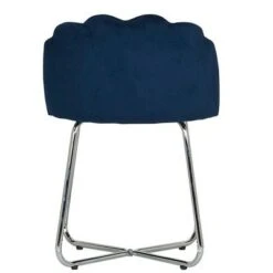 18.25" Catalina Scallop Back Metal Vanity Stool - Hillsdale Furniture Dark Blue -Ottomans Official Shop unnamed file 10359
