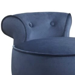 Lena Wood Vanity Stool Blue Velvet - Hillsdale Furniture -Ottomans Official Shop unnamed file 10371