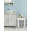 Cape May 19" Vanity Stool - Matte White - Hillsdale Furniture -Ottomans Official Shop unnamed file 10380