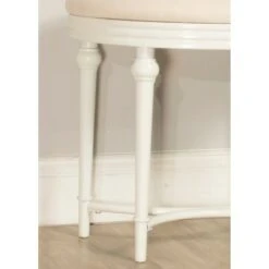 Cape May 19" Vanity Stool - Matte White - Hillsdale Furniture -Ottomans Official Shop unnamed file 10382