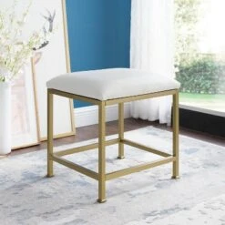 Aimee Vanity Stool Gold - Crosley -Ottomans Official Shop unnamed file 10432