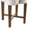 20.5" Clover Upholstered Wood Vanity Stool Cherry/White - Hillsdale Furniture -Ottomans Official Shop unnamed file 10440