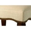 19" Hamilton Backless Upholstered Wood Vanity Stool Burnished Oak/Cream - Hillsdale Furniture