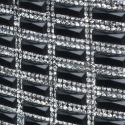 18" Venice Metal Backless Vanity Stool with Faux - Hillsdale Furniture Black Crystal/chrome -Ottomans Official Shop unnamed file 10453