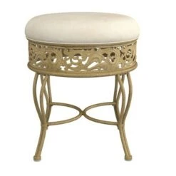 18.5" Villa III Upholstered Backless Metal Vanity Stool Beige - Hillsdale Furniture 13 18.5" Villa III Upholstered Backless Metal Vanity Stool Beige - Hillsdale Furniture -Ottomans Official Shop unnamed file 10459