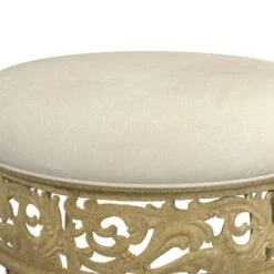 18.5" Villa III Upholstered Backless Metal Vanity Stool Beige - Hillsdale Furniture 17 18.5" Villa III Upholstered Backless Metal Vanity Stool Beige - Hillsdale Furniture -Ottomans Official Shop unnamed file 10463