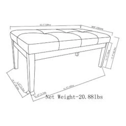 Abbey Tufted Ottoman Bench - Wyndenhall Brown -Ottomans Official Shop unnamed file 1053