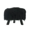 Faux Fur Foot Stool - Linon Black -Ottomans Official Shop unnamed file 106