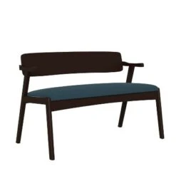 Millie Arm Dining Bench with Brown Finish Wood Back - Handy Living -Ottomans Official Shop unnamed file 1063