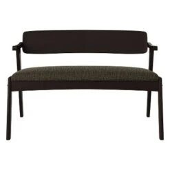 Millie Arm Dining Bench with Brown Finish Wood Back - Handy Living -Ottomans Official Shop unnamed file 1064