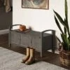 44" Norfolk Solid Wood Entryway Storage Bench - WyndenHall Rustic Natural Aged Brown -Ottomans Official Shop unnamed file 1067