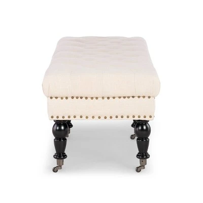 62" Isabelle Bench - Linon Natural 4 62" Isabelle Bench - Linon Natural - Image 2