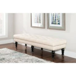 62" Isabelle Bench - Linon Natural 16 62" Isabelle Bench - Linon Natural -Ottomans Official Shop unnamed file 1093