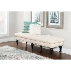 62" Isabelle Bench - Linon Natural 17 62" Isabelle Bench - Linon Natural -Ottomans Official Shop unnamed file 1094