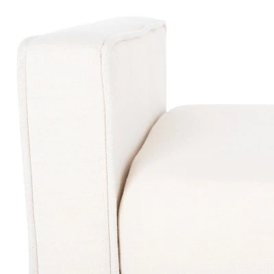 Henri Mid-Century Bench - Safavieh Cream/walnut 7 Henri Mid-Century Bench - Safavieh Cream/walnut - Image 5