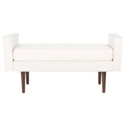 Henri Mid-Century Bench - Safavieh Cream/walnut 18 Henri Mid-Century Bench - Safavieh Cream/walnut -Ottomans Official Shop unnamed file 1107