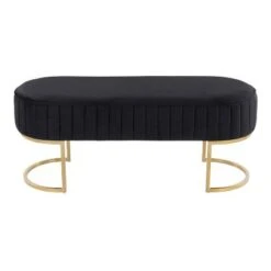 41" Demi Glam Pleated Bench - LumiSource Gold/black 15 41" Demi Glam Pleated Bench - LumiSource Gold/black -Ottomans Official Shop unnamed file 1114