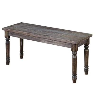 Burntwood Dining Bench Gray - Buylateral 3 Burntwood Dining Bench Gray - Buylateral