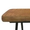 Bench with Tufted Leatherette Seat and Metal Legs Brown - Benzara -Ottomans Official Shop unnamed file 1148