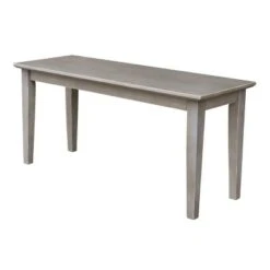 Shaker Styled Bench - International Concepts Washed Gray Taupe -Ottomans Official Shop unnamed file 1156