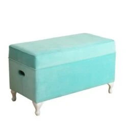 Kids' Diva Decorative Storage Bench - HomePop Aqua -Ottomans Official Shop unnamed file 1175